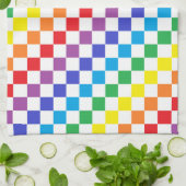 Gecontroleerde regenboog theedoek (Gevouwen)