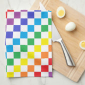 Gecontroleerde regenboog theedoek (Quarter Fold)