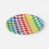 Gecontroleerde regenboogbeige papieren bordje (Gekanteld)