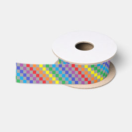 Gecontroleerde regenbooggrijs satijnen lint