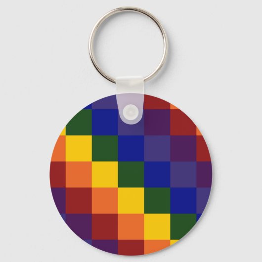 Gecontroleerde regenboogSleutelhanger Sleutelhanger (Voorkant)