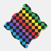 Gecontroleerde regenboogzwarte regenboog bedankdoosjes (Uitgevouwen)