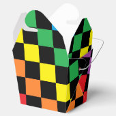 Gecontroleerde regenboogzwarte regenboog bedankdoosjes (Geopend)