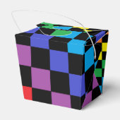 Gecontroleerde regenboogzwarte regenboog bedankdoosjes (Achterkant)