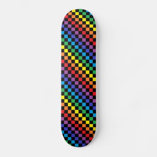 Gecontroleerde regenboogzwarte regenboog persoonlijk skateboard (Voorkant)