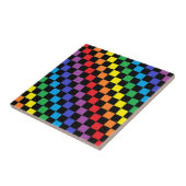 Gecontroleerde regenboogzwarte regenboog tegeltje (Zijkant)