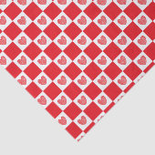 Gecontroleerde rode harten tissuepapier (Detail)