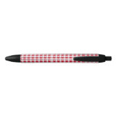 Gecontroleerde rode witte strepen Basic Fun Zwarte Inkt Pen (Achterkant)