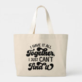 Gecontroleerde rommel grote tote bag (Achterkant)