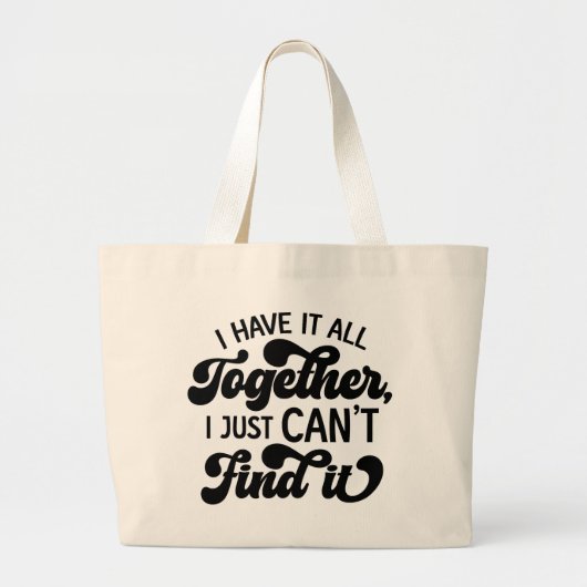 Gecontroleerde rommel grote tote bag (Voorkant)