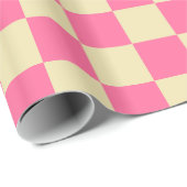 Gecontroleerde roze en beige cadeaupapier (Rol Hoek)