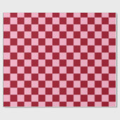Gecontroleerde roze en Bourgogne Cadeaupapier (Vlak)