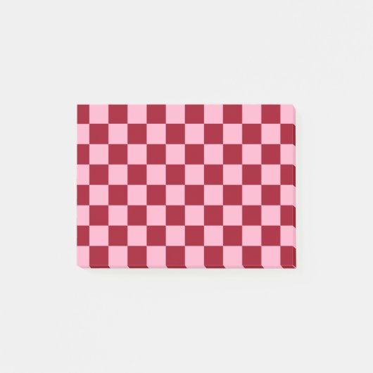 Gecontroleerde roze en Bourgogne Post-it® Notes (Voorkant)