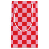 Gecontroleerde roze en rood klein cadeauzakje (Voorkant)