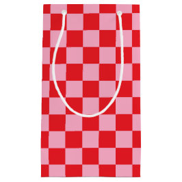 Gecontroleerde roze en rood klein cadeauzakje