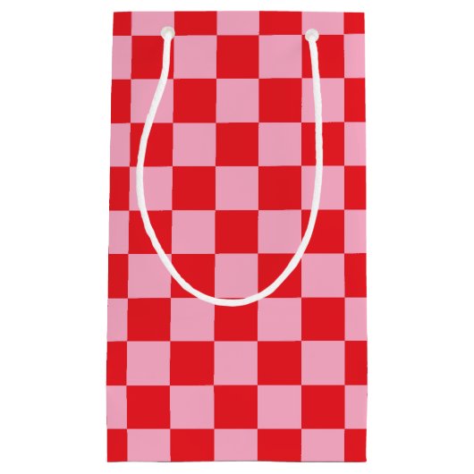 Gecontroleerde roze en rood klein cadeauzakje (Voorkant)