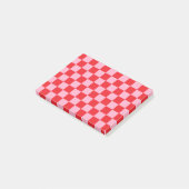 Gecontroleerde roze en rood post-it® notes (Schuin)