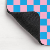 Gecontroleerde roze en Turquoise Muismat (Hoek)