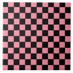 Gecontroleerde roze en zwart tegeltje