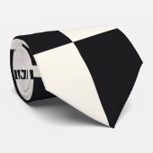 Gecontroleerde schoonheid zwart-wit stropdas (Opgerold)