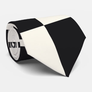 Gecontroleerde schoonheid zwart-wit stropdas