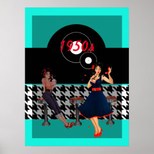 Gecontroleerde schuimplaat uit de jaren '50 poster