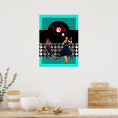 Gecontroleerde  schuimplaat uit de jaren '50 poster (Keuken)