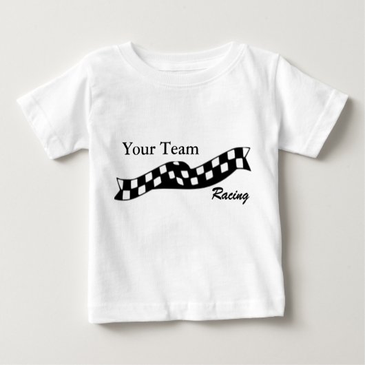 Gecontroleerde Shirt van het Baby van het Team van (Voorkant)
