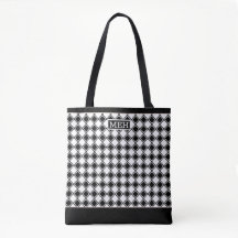 Gecontroleerde Tilt TI Monogrammed BW Canvas tas