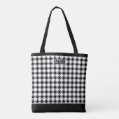 Gecontroleerde Tilt TI Monogrammed BW Canvas tas (Achterkant)