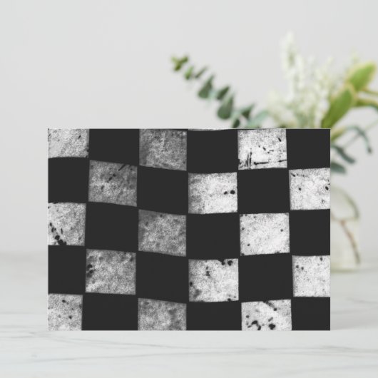 Gecontroleerde uitnodiging tot bruiloft met vlag (Staand voorkant)