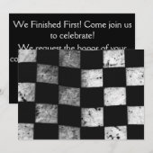 Gecontroleerde uitnodiging tot  bruiloft met vlag (Voorkant / Achterkant)