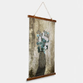 Gecontroleerde vaas van muntbloemen hangend wandkleed (Gebogen)