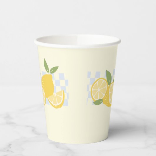 Gecontroleerde verse zomerleemons papieren bekers (Links)