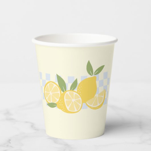 Gecontroleerde verse zomerleemons papieren bekers (Voorkant)
