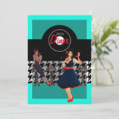 Gecontroleerde vintage uit de jaren vijftig kaart (Staand voorkant)