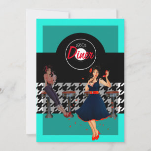 Gecontroleerde vintage uit de jaren vijftig kaart