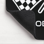 Gecontroleerde vlag - Aangepaste naam zwart Muismat (Hoek)