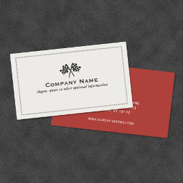 Gecontroleerde vlag Auto-auto Visitekaartje