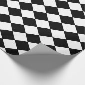 Gecontroleerde vlag Black/White Diamonds Cadeaupapier (Hoek)