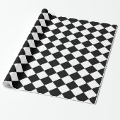 Gecontroleerde vlag Black/White Diamonds Cadeaupapier (Uitgerold)