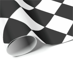 Gecontroleerde vlag Black/White Diamonds Cadeaupapier