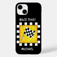 Gecontroleerde vlag Black White Racing Name Person