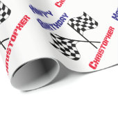 Gecontroleerde vlag Fijne geboorte persoonlijke ca Cadeaupapier (Rol Hoek)