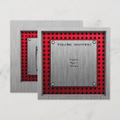 Gecontroleerde vlag; geborsteld aluminium kaart (Voorkant / Achterkant)