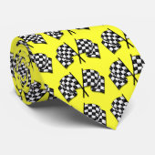 Gecontroleerde vlag gecheckte vlaggen - Geel Strop Stropdas (Opgerold)