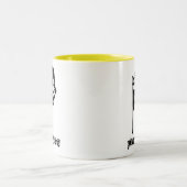 gecontroleerde vlag; geel tweekleurige koffiemok (Center)