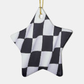 Gecontroleerde vlag keramisch ornament (Links)