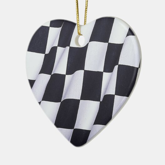 Gecontroleerde vlag keramisch ornament (Links)