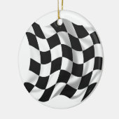 Gecontroleerde vlag - Racevlag Keramisch Ornament (Links)